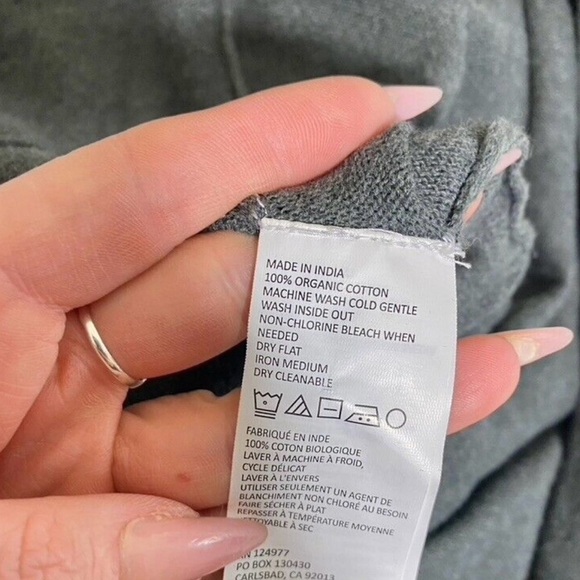 PrAna Georgia Wrap open long sleeve ecru cardigan rear peplum assymetrical hem - Picture 10 of 10